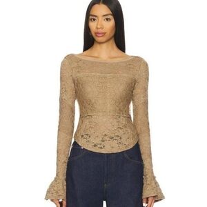 NWT Free People Lace Layering Long Sleeve